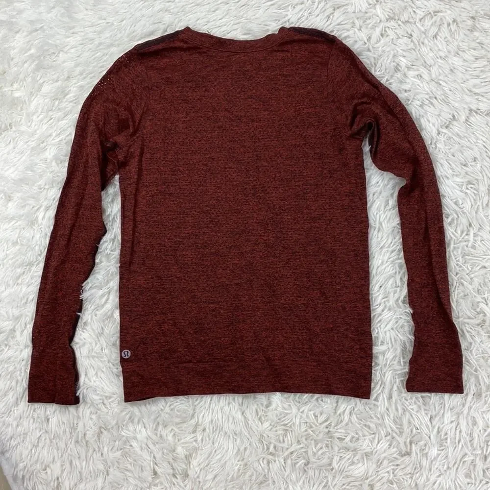 Lululemon Breeze By Long Sleeve *Squad Dark Sport Red / Black